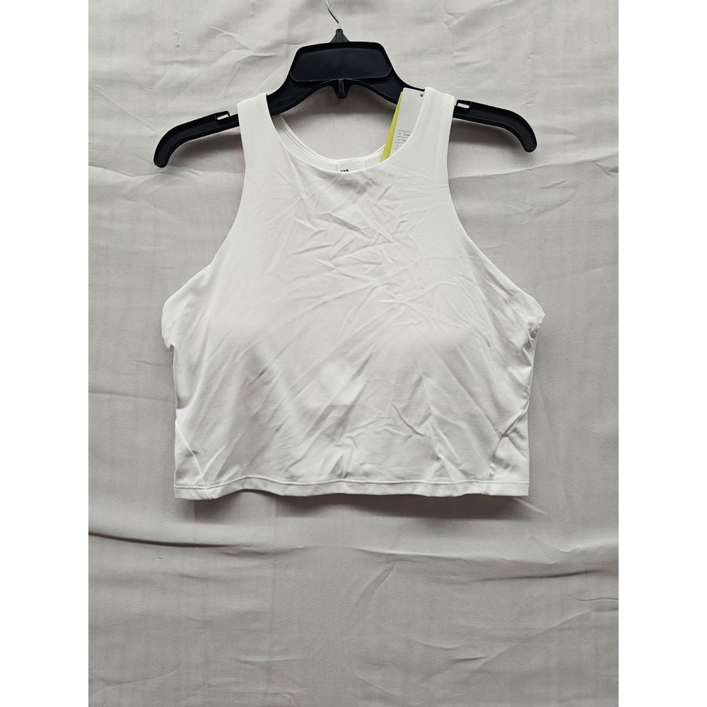 all in motion White Racerback Cropped Tank Top
